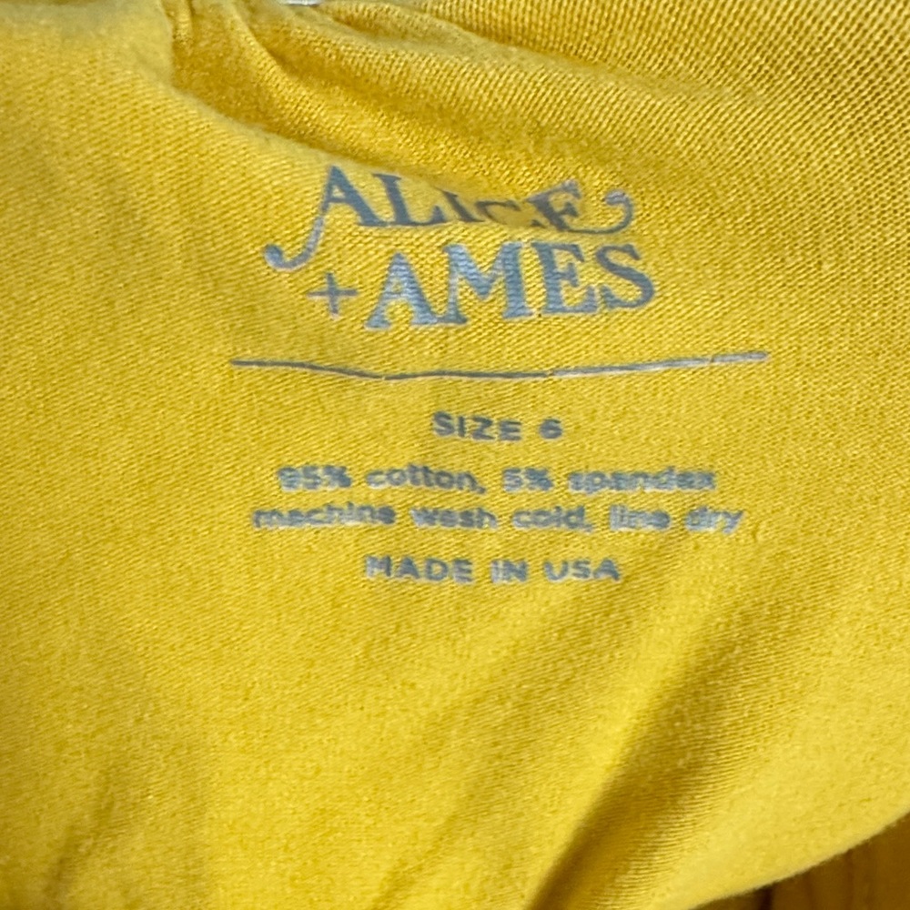 Alice+Ames pinafore dress size 6 marigold yellow - Picture 2 of 8